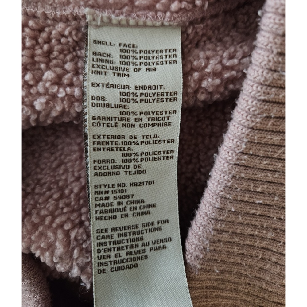 Koolaburra By UGG Fleece Sherpa Bomber Hoodie Jacket Women's M Pink Zip‎ Coat - Picture 7 of 11